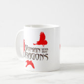 Frau mit ihren Drachen Kaffeetasse (Vorderseite Links)