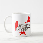 Frau mit ihren Drachen Kaffeetasse (Links)