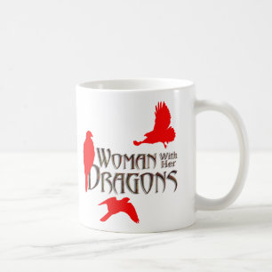 Frau mit ihren Drachen Kaffeetasse