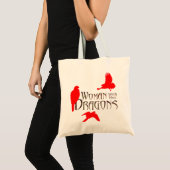 Frau mit ihren Drachen Tragetasche (Vorderseite (Produkt))