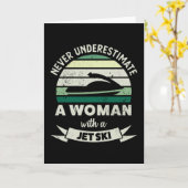 Frau mit Jet Ski Funny Boating Geschenke Mama Karte (Gelbe Blume)