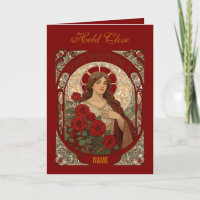 Frau mit kaskadierenden Rosen Vintage-Illustration