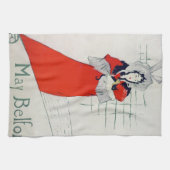 Frau mit Kätzchen, Henride Toulouse-Lautrec Handtuch (Horizontal)