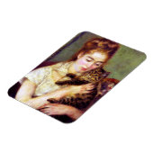 Frau mit Katze, Auguste Renoir Magnet (Linke Seite)