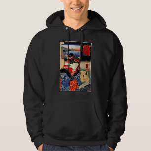 Frau mit Katze - japanische Kunst - Utagawa Hoodie
