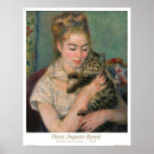 Frau mit Katze Poster (Vorne)
