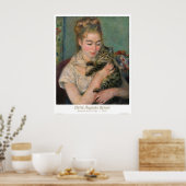 Frau mit Katze Poster (Küche)