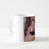 Frau mit Katze (von Edouard Manet) Kaffeetasse (Vorderseite Links)