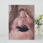 Frau mit Katze (von Edouard Manet) Karte (Stehend Vorderseite)