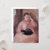 Frau mit Katze (von Edouard Manet) Karte (Vorderseite/Rückseite Beispiel)
