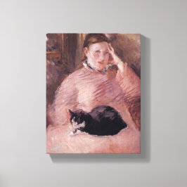 Frau mit Katze (von Edouard Manet) Leinwanddruck