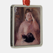 Frau mit Katze (von Edouard Manet) Ornament Aus Metall (Rechts)