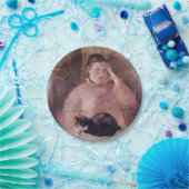 Frau mit Katze (von Edouard Manet) Pappteller (Party)