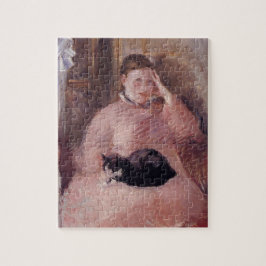Frau mit Katze (von Edouard Manet) Puzzle