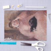 Frau mit Katze (von Edouard Manet) Seidenpapier (Handwerk)