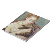 Frau mit Katze von Pierre-Auguste Renoir Notizblock (Rotiert)