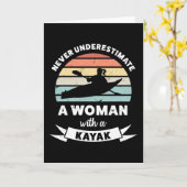 Frau mit Kayak Funny Gift Ehefrau Mama Karte (Gelbe Blume)