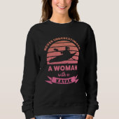 Frau mit Kayak Funny Gifts Ehefrau Sweatshirt (Vorderseite)