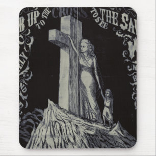 Frau mit Kind und Kreuz Das Heiligtum der Liebe Mousepad