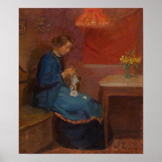 Frau mit Kinderarbeit 1918 Poster (Vorne)