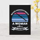 Frau mit Klarinette Funny Mama Geschenk Karte (Gelbe Blume)