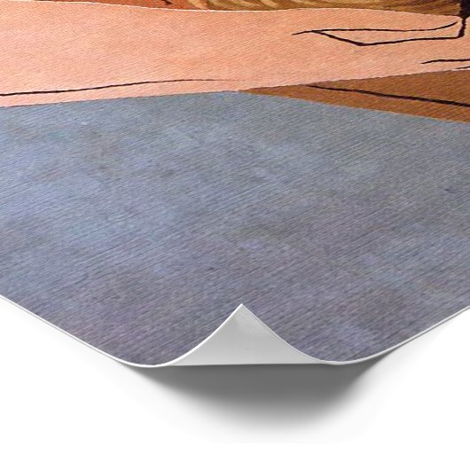 Frau mit Korb von Juan Gris Poster (Ecke)