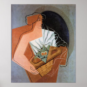 Frau mit Korb von Juan Gris Poster