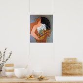 Frau mit Korb von Juan Gris Poster (Küche)
