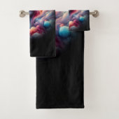 Frau mit kosmischem Aurahaar Badhandtuch Set (Insitu)