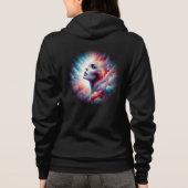 Frau mit kosmischem Aurahaar Hoodie (Rückseite)