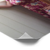 Frau mit langem Haar neben dem herrlichen Frühling Poster (Ecke)