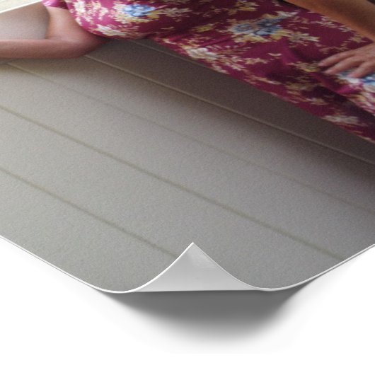 Frau mit langem Haar neben dem herrlichen Frühling Poster (Ecke)