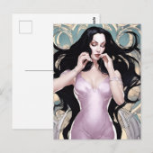 Frau mit langem Haar Postkarte (Vorne/Hinten)