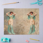 Frau mit lateinischer Schrift Seidenpapier (Basteln)