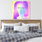 Frau mit Lila Haar-Poster Leinwanddruck (Insitu (Schlafzimmer))