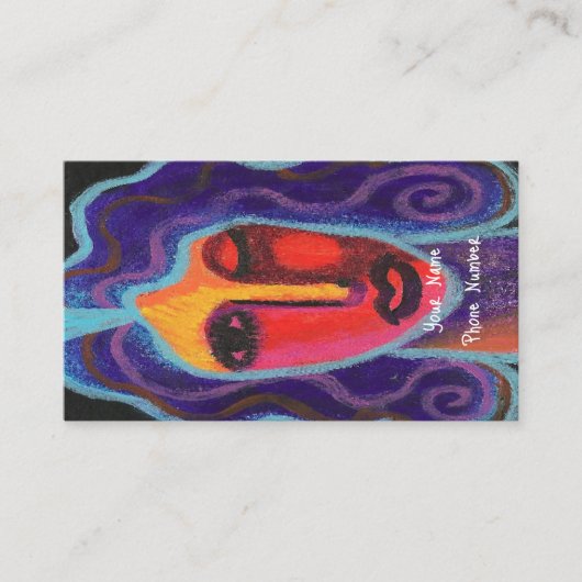 Frau mit Lila Haar Visitenkarte (Vorderseite)