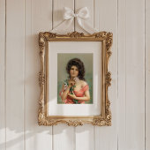 Frau mit Lily | Louis Prang & Co. Karte