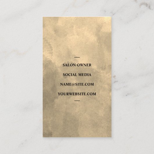 Frau mit Lipstick Visitenkarte (Rückseite)