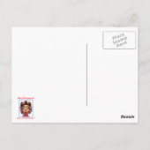 Frau mit Lockenwicklern Postkarte (Rückseite)