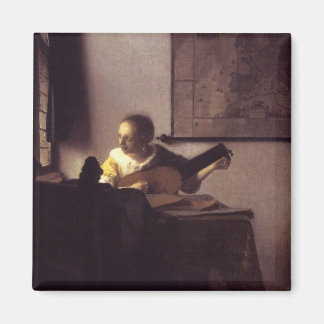 Frau mit Lute Magnet