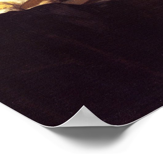 Frau mit Lute Poster (Ecke)