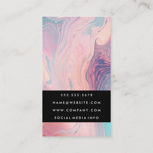 Frau mit Make-up-Bürsten Visitenkarte (Rückseite)