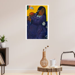 Frau mit Mango - Gauguin, 1892 Poster