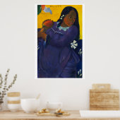 Frau mit Mango - Gauguin, 1892 Poster (Küche)