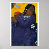 Frau mit Mango - Gauguin, 1892 Poster (Vorne)