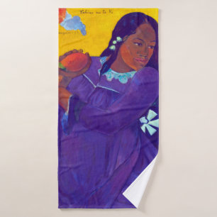 Frau mit Mango, Gauguin Badehandtuch