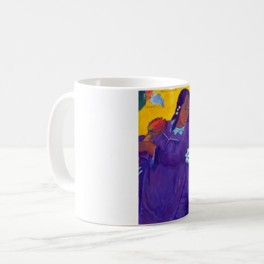 Frau mit Mango, Gauguin Kaffeetasse (Vorderseite Links)