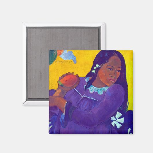 Frau mit Mango, Gauguin Magnet (Vorderseite/Rückseite)