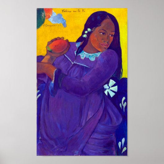 Frau mit Mango, Gauguin Poster (Vorne)