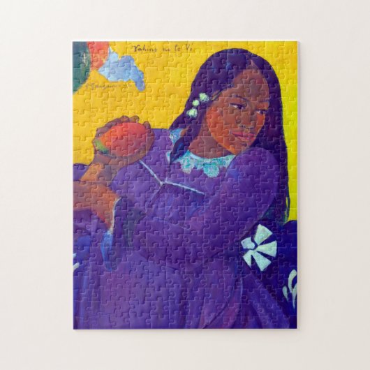 Frau mit Mango, Gauguin Puzzle (Vertikal)